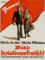 Gleiche Rechte Gleiche Pflichten, social democrat party poster 1919.jpg